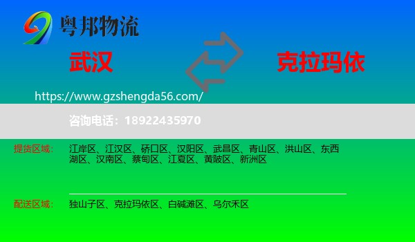 武汉到克拉玛依物流