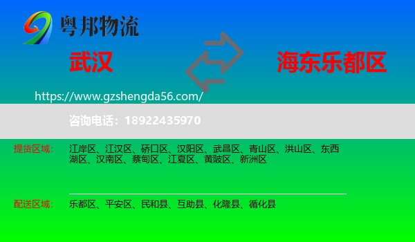 武汉到乐都区物流专线