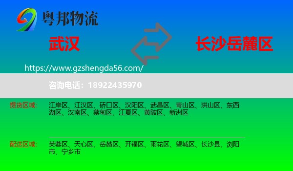 武汉到岳麓区物流专线