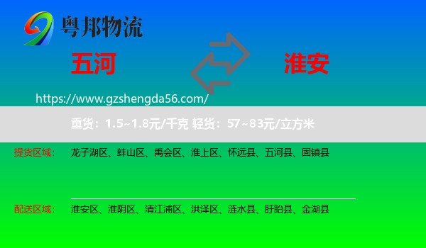 五河县到淮安物流专线