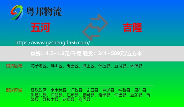 五河县到吉隆县物流专线