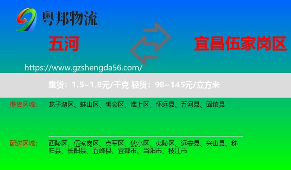 五河县到伍家岗区物流专线