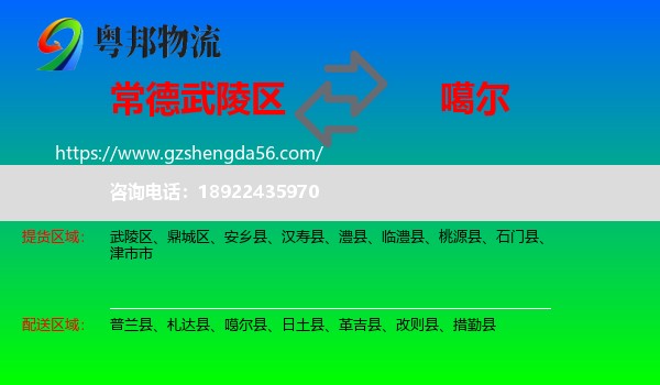 武陵区到噶尔县物流专线