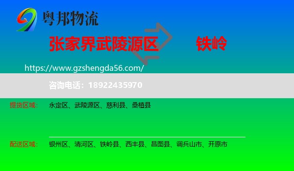 武陵源区到铁岭物流