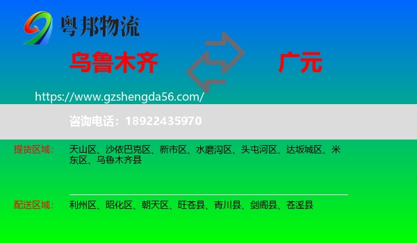 乌鲁木齐到广元物流