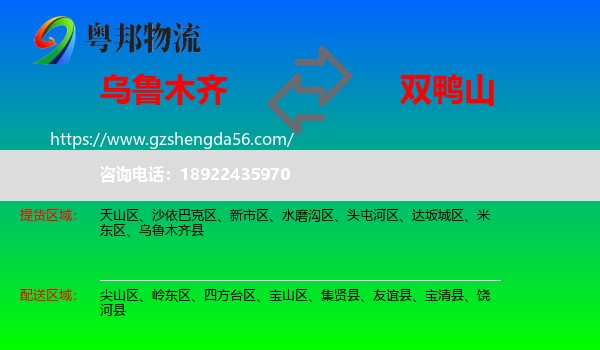 乌鲁木齐到双鸭山物流