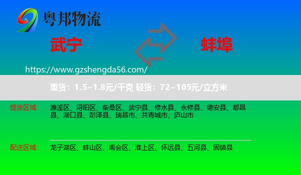武宁县到蚌埠物流