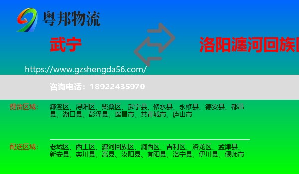 武宁县到瀍河回族区物流专线