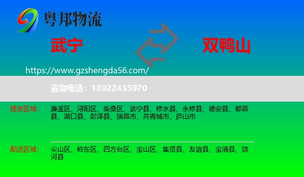 武宁县到双鸭山物流
