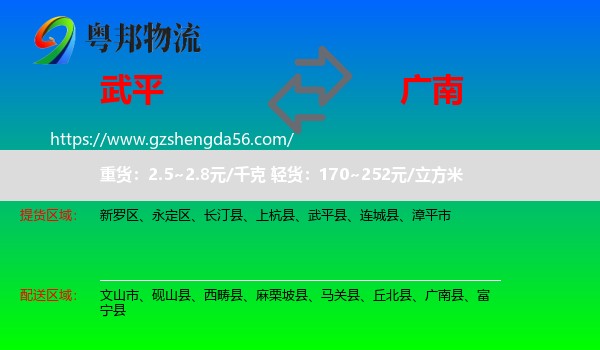 武平县到广南县物流专线