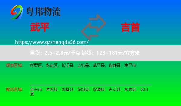 武平县到吉首市物流专线