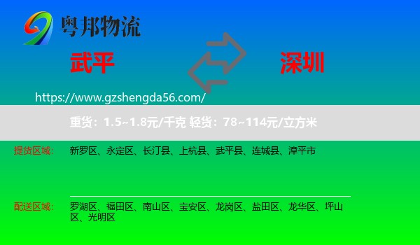 武平县到深圳物流