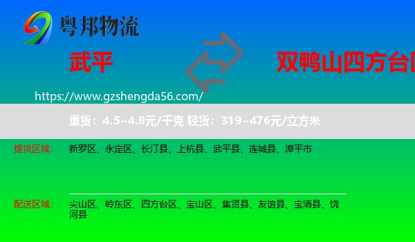 武平县到四方台区物流专线