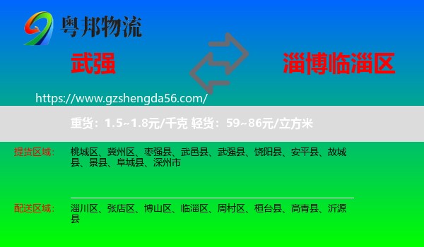 武强县到临淄区物流专线