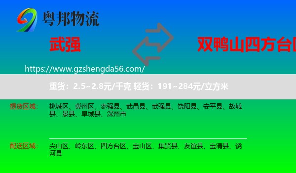 武强县到四方台区物流专线