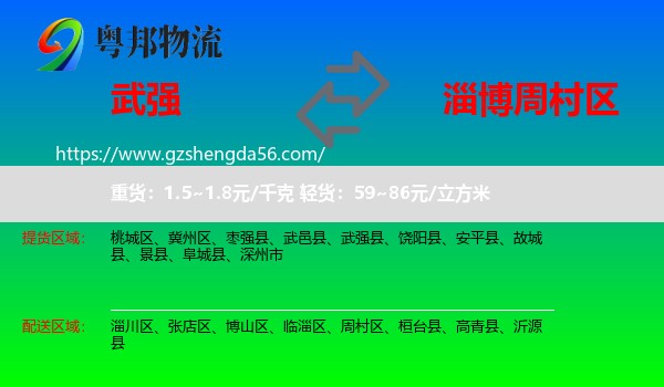 武强县到周村区物流专线