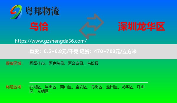 乌恰县到龙华区物流专线