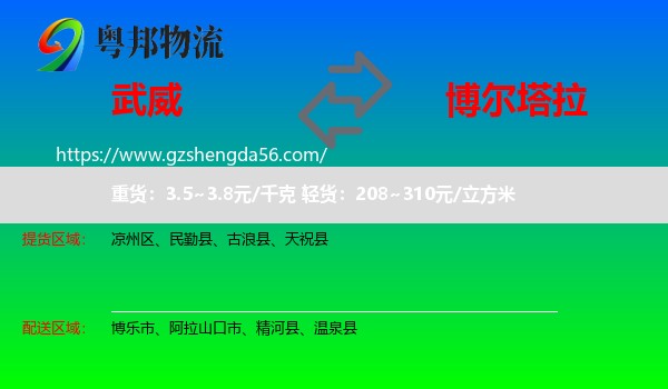 武威到博尔塔拉物流
