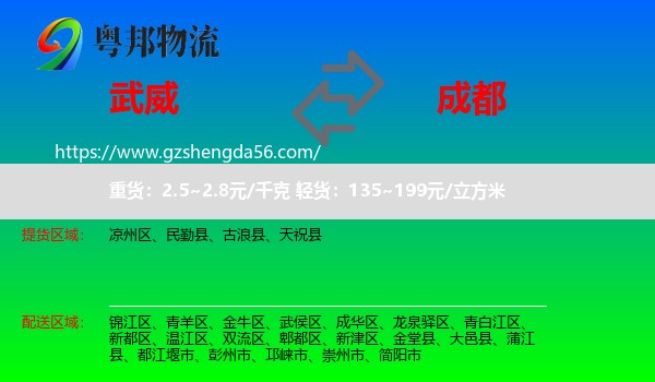 武威到成都专线