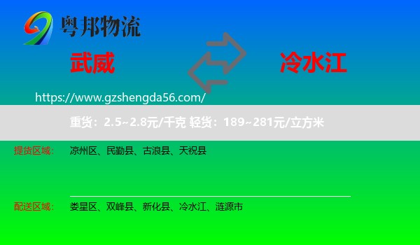 武威到冷水江物流专线