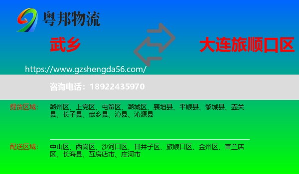 武乡县到旅顺口区物流专线