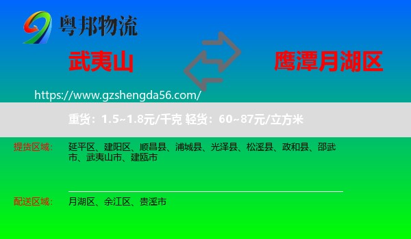 武夷山市到月湖区物流专线
