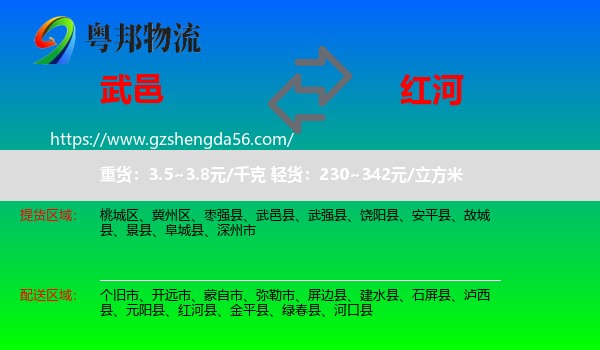 武邑县到红河物流专线
