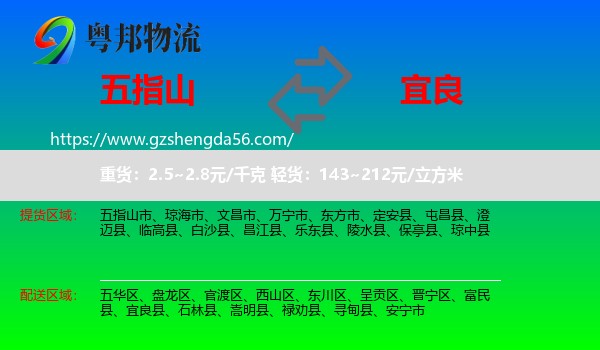 五指山市到宜良县物流专线