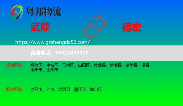 武陟县到德宏物流