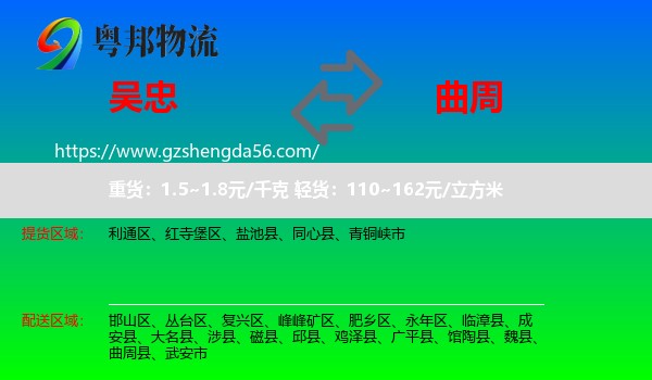 吴忠到曲周县物流专线