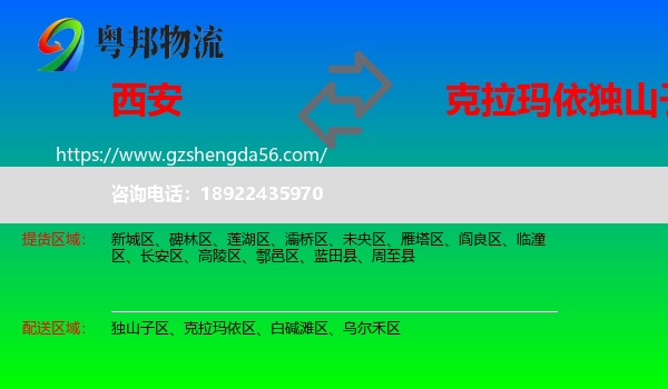 西安到独山子区物流专线