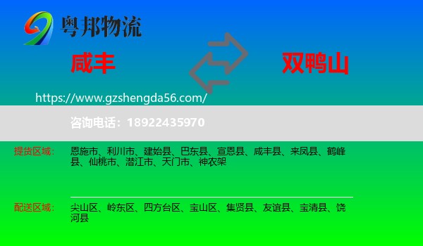 咸丰县到双鸭山物流专线
