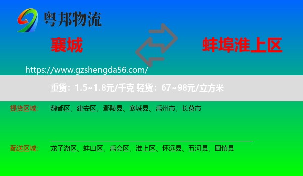 襄城县到淮上区物流专线