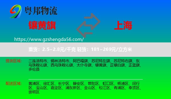 镶黄旗到上海专线