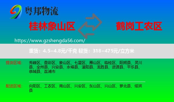 象山区到工农区物流专线