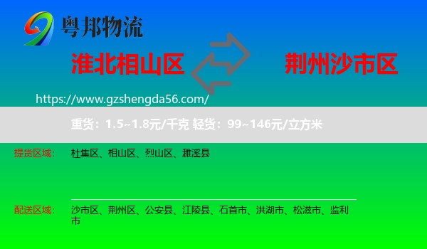 相山区到沙市区物流专线