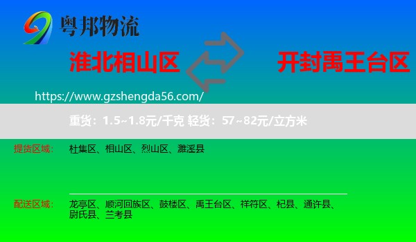 相山区到禹王台区物流专线