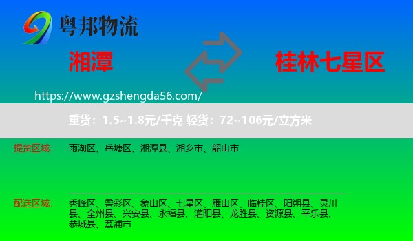 湘潭到七星区物流专线