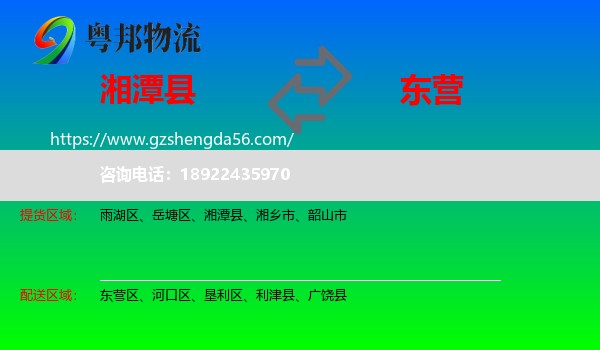 湘潭县到东营物流