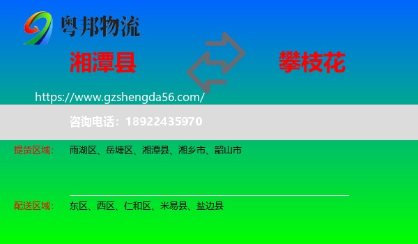 湘潭县到攀枝花物流