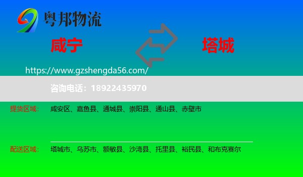 咸宁到塔城物流专线