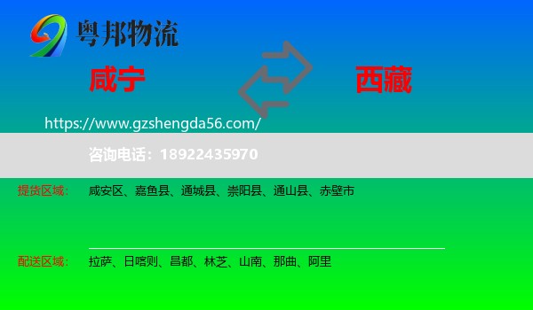 咸宁到西藏物流专线