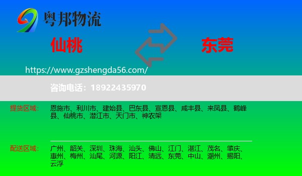 仙桃市到东莞物流专线