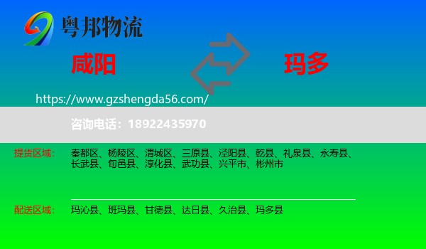 咸阳到玛多县物流专线