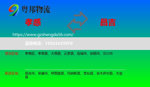 孝感到昌吉物流专线