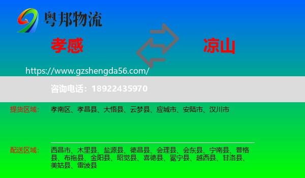 孝感到凉山物流专线