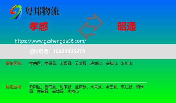 孝感到昭通物流专线