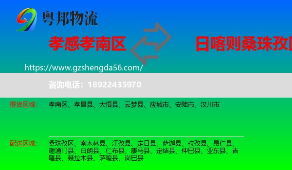 孝南区到桑珠孜区物流专线