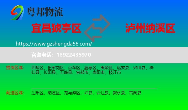 猇亭区到纳溪区物流专线