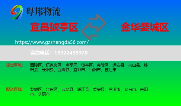 猇亭区到婺城区物流专线